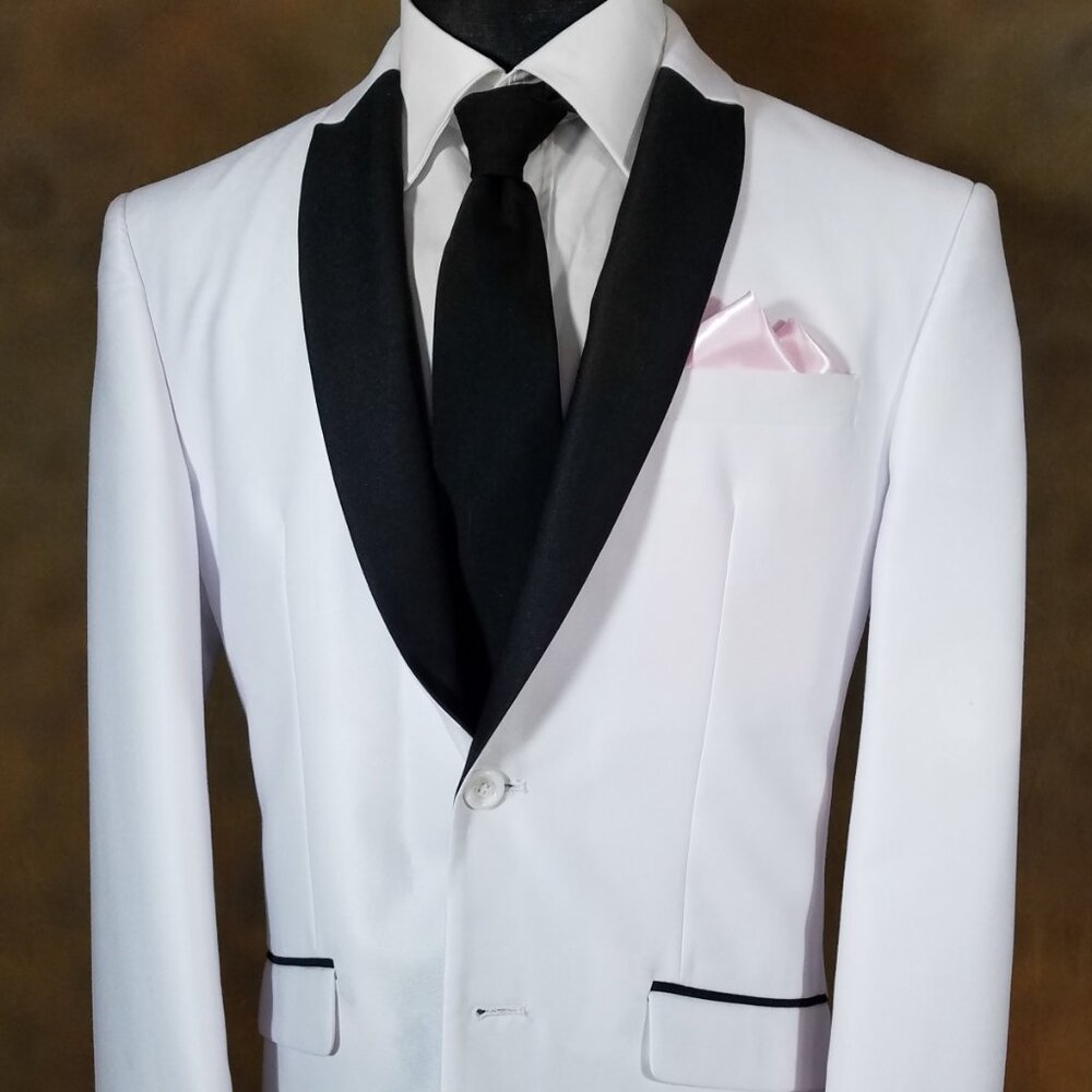 New - Men's 2 PT. Light Pink Satin Pre-Folded Pocket Square Insert